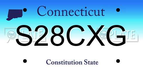 S28CXG Connecticut License Plate