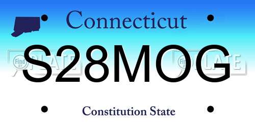 S28MOG Connecticut License Plate