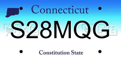 S28MQG Connecticut License Plate
