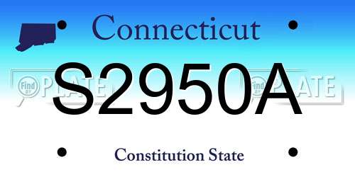 S2950A Connecticut License Plate