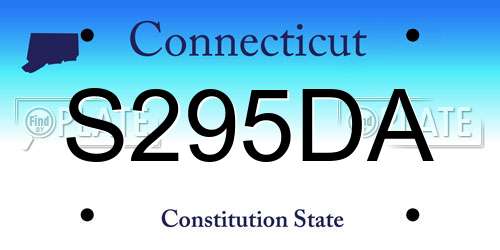 S295DA Connecticut License Plate