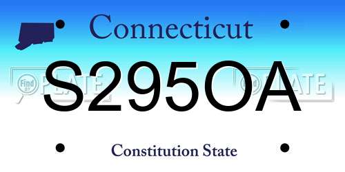 S295OA Connecticut License Plate