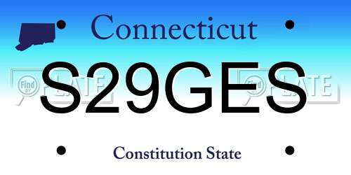 S29GES Connecticut License Plate