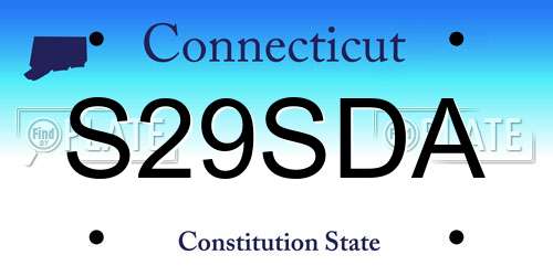 S29SDA Connecticut License Plate