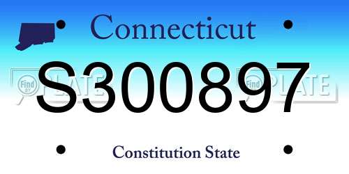 S300897 Connecticut License Plate
