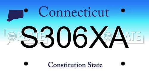 S306XA Connecticut License Plate
