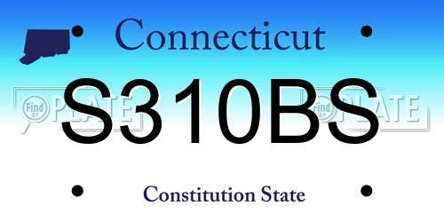 S310BS Connecticut License Plate