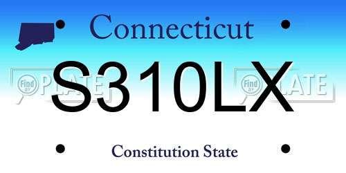 S310LX Connecticut License Plate