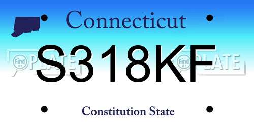 S318KF Connecticut License Plate