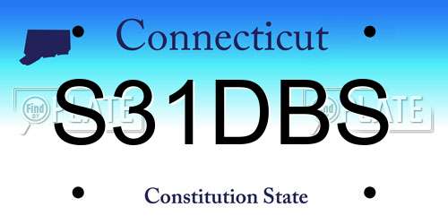 S31DBS Connecticut License Plate