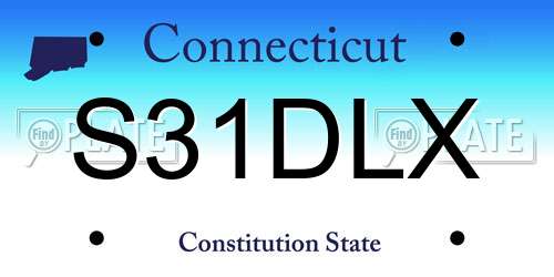 S31DLX Connecticut License Plate