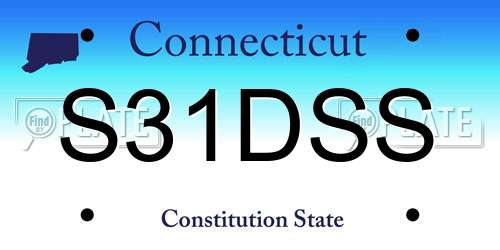S31DSS Connecticut License Plate
