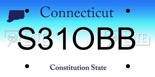 S31OBB Connecticut License Plate