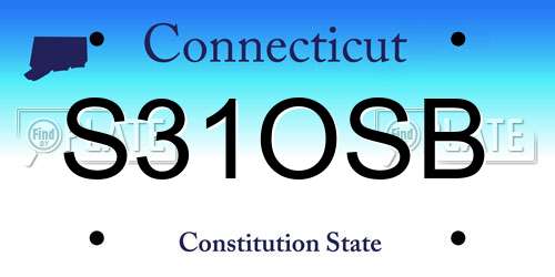 S31OSB Connecticut License Plate