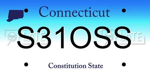 S31OSS Connecticut License Plate