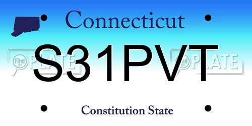 S31PVT Connecticut License Plate