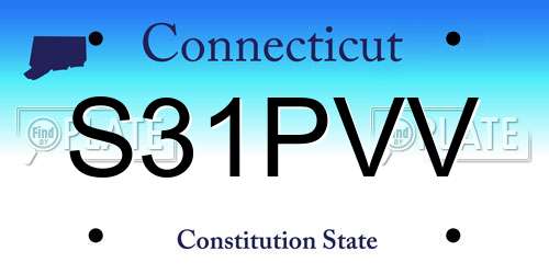 S31PVV Connecticut License Plate