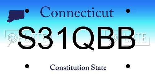 S31QBB Connecticut License Plate