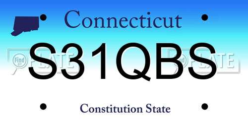 S31QBS Connecticut License Plate