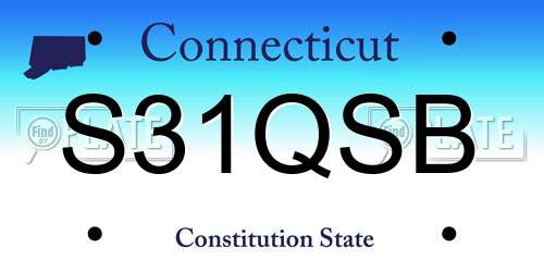 S31QSB Connecticut License Plate