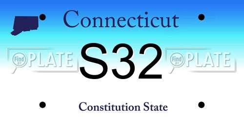 S32 Connecticut License Plate