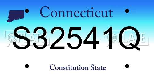 S32541Q Connecticut License Plate