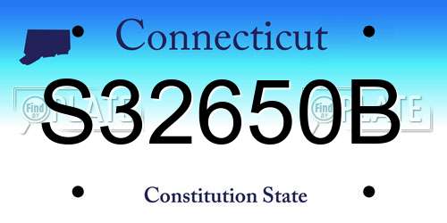 S32650B Connecticut License Plate