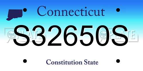 S32650S Connecticut License Plate