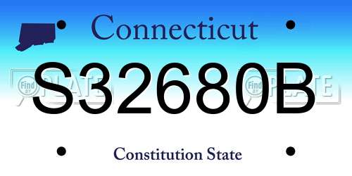 S32680B Connecticut License Plate