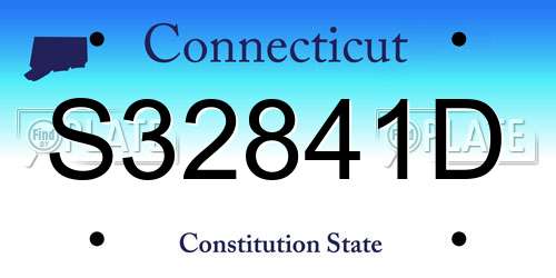 S32841D Connecticut License Plate