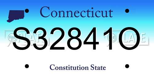 S32841O Connecticut License Plate