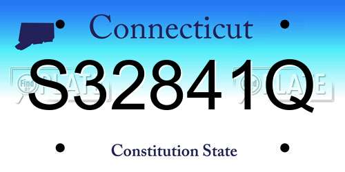 S32841Q Connecticut License Plate