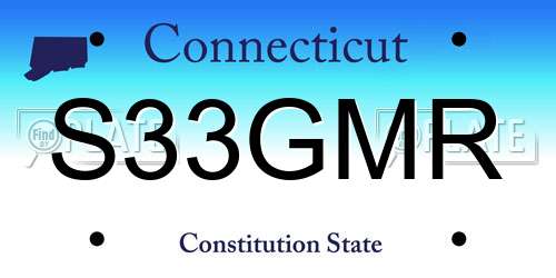 S33GMR Connecticut License Plate