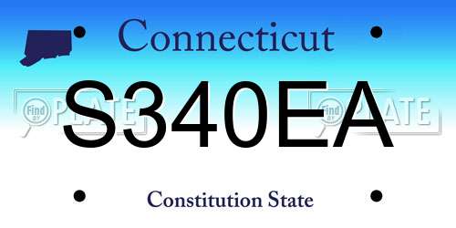 S340EA Connecticut License Plate