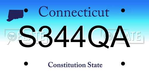 S344QA Connecticut License Plate