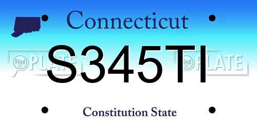 S345TI Connecticut License Plate