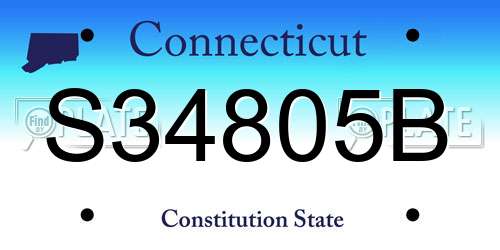 S34805B Connecticut License Plate