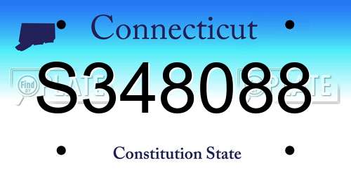 S348088 Connecticut License Plate