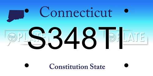 S348TI Connecticut License Plate