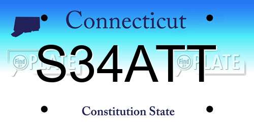 S34ATT Connecticut License Plate