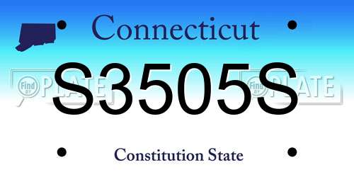 S3505S Connecticut License Plate