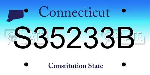 S35233B Connecticut License Plate