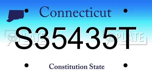 S35435T Connecticut License Plate