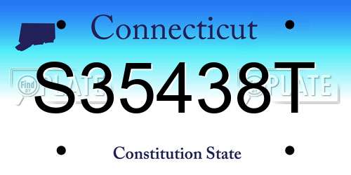 S35438T Connecticut License Plate