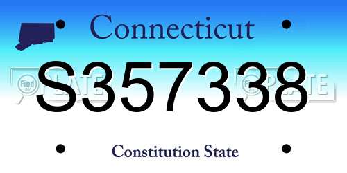 S357338 Connecticut License Plate