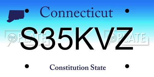 S35KVZ Connecticut License Plate