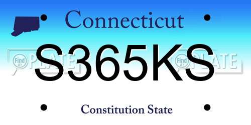 S365KS Connecticut License Plate