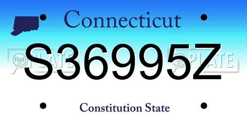 S36995Z Connecticut License Plate