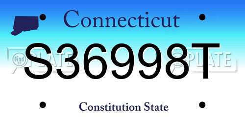S36998T Connecticut License Plate