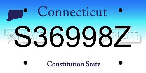 S36998Z Connecticut License Plate